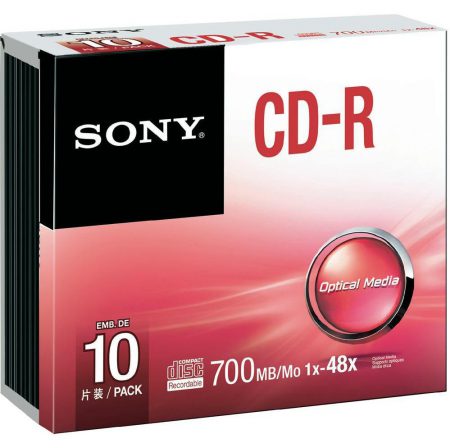 Sony CD-R80 10 stuks Slimcase 48x