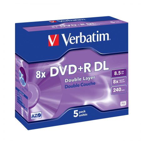 Verbatim DVD+R 8.5 GB 5 stuks 8x Dual-Layer